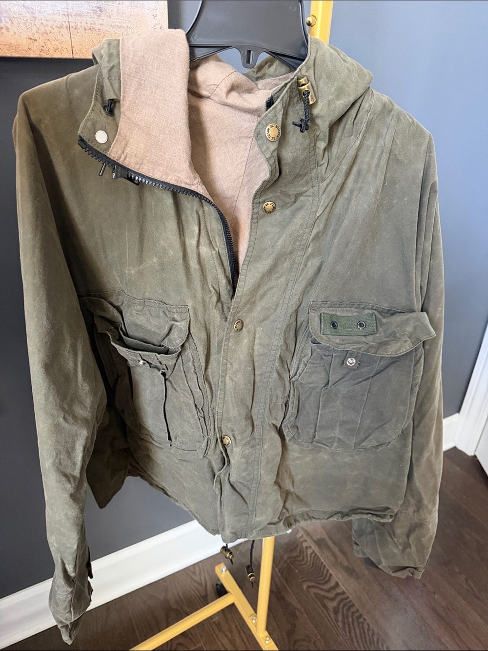 Men's Vintage Filson Olive Green Hooded Field Jacket